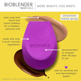 EcoTools Bioblender Duo, Compostable Makeup Blending Sponges, For Liquid & Cream Foundations, Eco Friendly Makeup Sponges for Natural Looking Skin, Sustainable, Cruelty-Free & Vegan, 2 Count(4pc Total)
