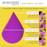 EcoTools Bioblender Duo, Compostable Makeup Blending Sponges, For Liquid & Cream Foundations, Eco Friendly Makeup Sponges for Natural Looking Skin, Sustainable, Cruelty-Free & Vegan, 2 Count(4pc Total)