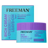 Freeman Rich Cream + Overnight Leave-On, Moisturizing Face Mask, Facial Mask For Dry Skin, Face Cream Infused With Magnesium & Hyaluronic Acid To Hydrate & Soothe Skin, 1.7 fl.oz.(2-pack)