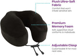 Cabeau Evolution Classic 100% Memory Foam Travel Neck Pillow for Airplanes and Travel, 360-Degree Support, Midnight