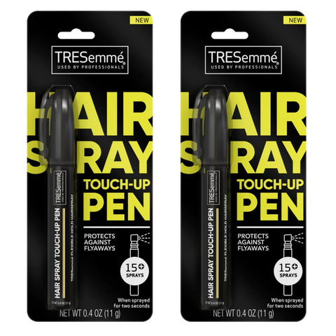 (2 Pack) TRESemmé Professional Hair Spray Touch-Up Pen for Frizz Control, 15+ Sprays, 0.4 oz