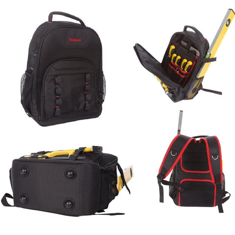 Toolland Tool Bag Backpack with Utility Loops, Removable Internal Divider Storage Pockets & Padded Laptop Compartment