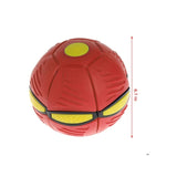 Pop-Up Ball Flat Flying Saucer - Throw Disc Catch Ball - with LED Lighting, Red