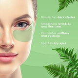 Fortivo Green Tea & Collagen Gel Eye Patches, Eye Masks for Dark Circles and Puffiness, 60 pc