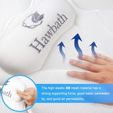 Hawbath Ultra-Soft Bath Pillow – Neck and Back Support with 6 Suction Cups