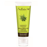 (2 Pack) Shea Moisture Cannabis Sativa (Hemp) Seed Oil & Witch Hazel Skin Rescue Cream Cleanser, 4 oz