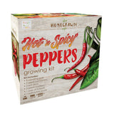 Indoor Hot and Spicy Pepper Garden Seed Starter Growing Kit - Jalapeno, Habanero, Hungarian Yellow Wax, Ghost, and Cayenne