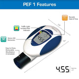 Caring Mill Digital Peak Flow Meter with FEV1 & Tracking Software | Reliable & Accurate Respiratory Spirometer for Kids & Adults