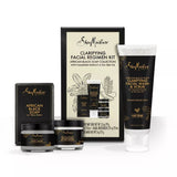 SheaMoisture Clarifying Facial Regiment Kit, African Black Soap with Tamarind Extract & Tea Tree Oil, 4 Pieces