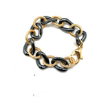 18k gold plated stainless Steel & Ceramic Bracelet