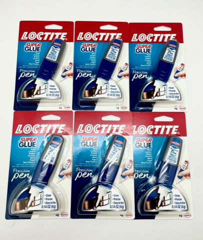 Loctite Super Glue, Precision Pen - 0.14 oz(Pack of 6)