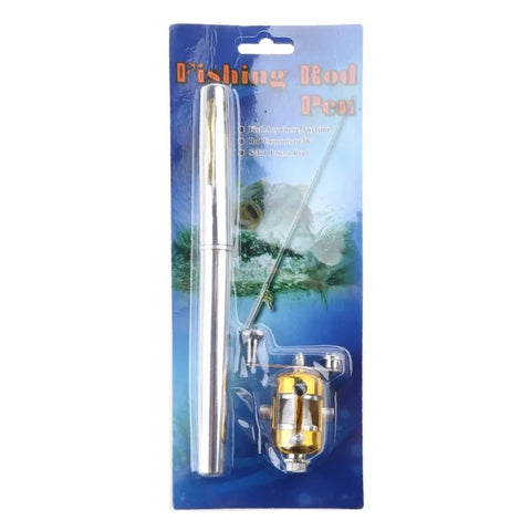 2 Pack) Mini Fishing Rod Pen and Reel Combo, 38 2 Pack) Mini Fishing Rod Pen and Reel Combo, 38