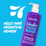 Aussie 3 Minute Miracle Moist Deep Conditioner Treatment, 16 fl oz | Paraben & Sulfate Free |(3Pack) Detangling | with Avocado Oil