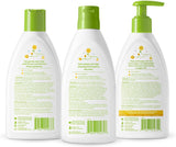Babyganics Bath Time Giftset, Bubble Bath, Squeeze Foam Shampoo + Body Wash, Moisturizing Daily Lotion in Chamomile Verbena