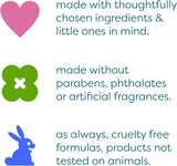 Babyganics Bath Time Giftset, Bubble Bath, Squeeze Foam Shampoo + Body Wash, Moisturizing Daily Lotion in Chamomile Verbena
