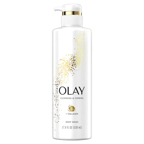 Olay Cleansing & Firming Body Wash with Vitamin B3 and Collagen, 17.9 fl oz