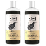 (2 Pack) Kiwi Botanicals Purifying Shower Gel, Charcoal and Manuka Honey, 16.5 fl oz