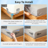 4Pcs Non-Slip Sheet Holders – Bed Sheet Holders for Corners – Keep Sheets Firm & Tight – Easy One-Time Install