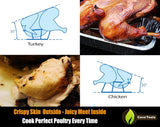Cave Tools Chicken & Turkey Roasting Rack for Smoker, Grill or Oven
