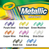 Crayola Metallic Markers (8ct), Cute School Supplies for Kids & Teachers-2 pack