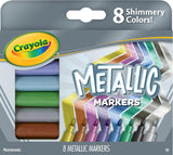 Crayola Metallic Markers (8ct), Cute School Supplies for Kids & Teachers-2 pack