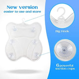 Hawbath Ultra-Soft Bath Pillow – Neck and Back Support with 6 Suction Cups