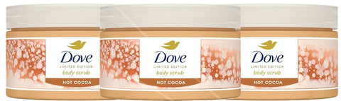 Dove Hot Cocoa Body Scrub - 3.5oz each - Limited Edition Pack x 3.