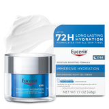Eucerin Immersive Hydration Replenishing Night Gel Face Cream  1.7 Oz Jar-2pack