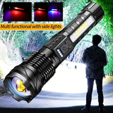 Rechargeable LED Tactical Flashlight-7 Modes-USB-Telescoping