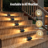 Solar Powered LED Step Stair Lights , 2 Sided Lighting Solar Stair Decoration Lights-8pack