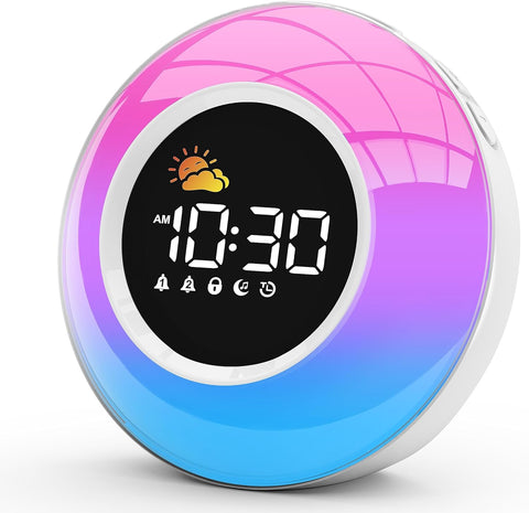 Color Changing Alarm Clock Night Light Sleep Sound Machine