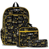 Lone Cone Kids' 3-Piece Back to School Kit - Backpack, Lunchbox & Pencil Case-Construction Style