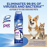 Lysol Pet Odor Eliminator Spray, Sanitizing and Disinfecting Spray for Pet Odors, 15oz (Pack of 3)