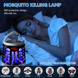 2 Pack 3 in 1 Bug Zapper USB Rechargeable Mosquito Killer Portable Waterproof Mosquito Repellent Outdoor Indoor LED Lantern Bug Zapper -2 pack