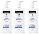 NEUTROGENA Norwegian Formula Deep Moisture Hypoallergenic Body Lotion (Pack of 3) For Dry Skin - (13.5oz or 400ml)