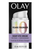 Olay Night Eye Cream for Younger Look with  Retinol & Niacinamide