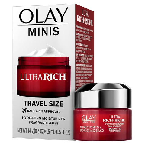 Olay Regenerist Ultra Rich Face Moisturizer, Fragrance-Free, Trial Size, 0.5 oz-2pack