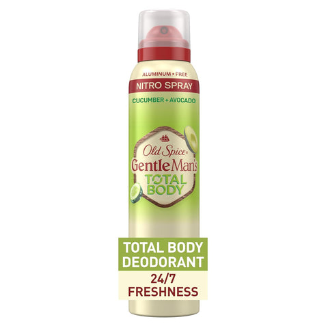 Old Spice Whole Body Deodorant Spray for Men, Aluminum Free, Cucumber + Avocado Scent(3-pack)