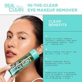 Real Techniques Real Clean In-The-Clear Eye Makeup Remover, Gentle Liquid Makeup Remover, Skin Repair Ingredients, Hyaluronic Acid & Vitamin C, Vegan & Cruelty-Free, 4 fl. oz.(2 Pack))