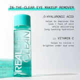 Real Techniques Real Clean In-The-Clear Eye Makeup Remover, Gentle Liquid Makeup Remover, Skin Repair Ingredients, Hyaluronic Acid & Vitamin C, Vegan & Cruelty-Free, 4 fl. oz.(2 Pack))