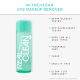 Real Techniques Real Clean In-The-Clear Eye Makeup Remover, Gentle Liquid Makeup Remover, Skin Repair Ingredients, Hyaluronic Acid & Vitamin C, Vegan & Cruelty-Free, 4 fl. oz.(2 Pack))