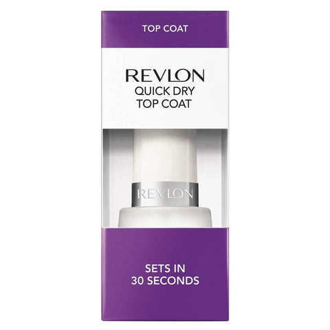 Revlon Top Coat Nail Polish, Quick Dry Nail Polish, Chip Resistant & Longwear Formula, High Shine Finish, Quick Dry Top Coat, Clear, 0.5 Fl Oz