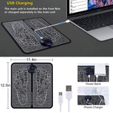 EMS Foot Massager Mat, Foldable Feet Stimulator Reflexology Massage Mat with Remote, 8 Modes & 19 Levels, BONUS Foot File