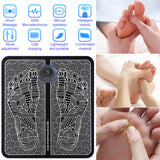 EMS Foot Massager Mat, Foldable Feet Stimulator Reflexology Massage Mat with Remote, 8 Modes & 19 Levels, BONUS Foot File