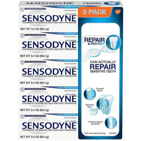 Sensodyne   Repair and Protect, 3.4 oz, Shape, Pack of 5