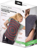 Calming Heat Massaging Weighted Heating Pad by Sharper Image- Electric Heating Pad with Massaging Vibrations, Auto-Off,12 Settings- 3 Heat, 9 Massage- 27 Relaxing Combinations, 12” x 24”, 4 lbs