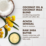 SheaMoisture Daily Hydration Crème Sugar Scrub Care for Dry Skin 100% Virgin Coconut Oil Acacia Senegal Exfoliating Scrub-8 Oz