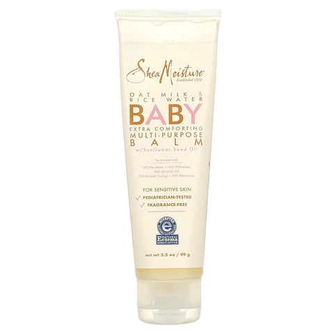 SheaMoisture Baby Multi-Purpose Balm, Oat Milk & Rice Water, 3.5 oz (2 pack)