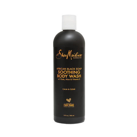SheaMoisture Soothing Body Wash for Acne Treatment African Black Soap Paraben Free Body Wash 13 oz