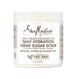SheaMoisture Daily Hydration Crème Sugar Scrub Care for Dry Skin 100% Virgin Coconut Oil Acacia Senegal Exfoliating Scrub-8 Oz